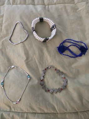 Pearl and Hematite Beaded Bracelet And Other Bracelets